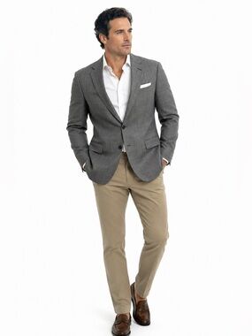 HOLLAND & SHERRY super 120s wool sport coat jacket 40R glen plaid quiet luxury